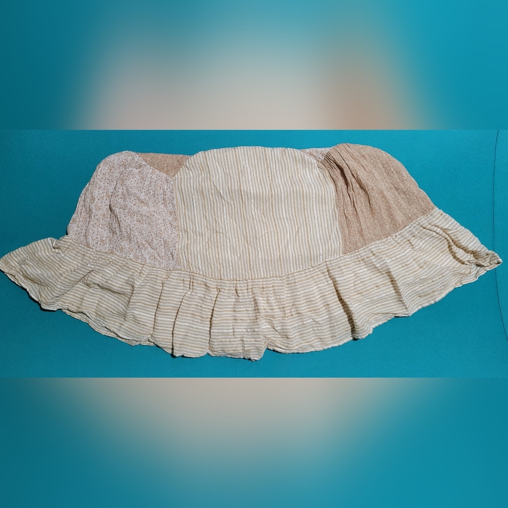 Ae Boho American Eagle Patchwork Swing Dress Tan … - image 5